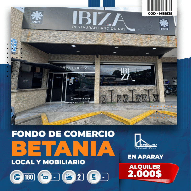 Arrendamiento Local con fondo de Comercio En Aparay - CÚa