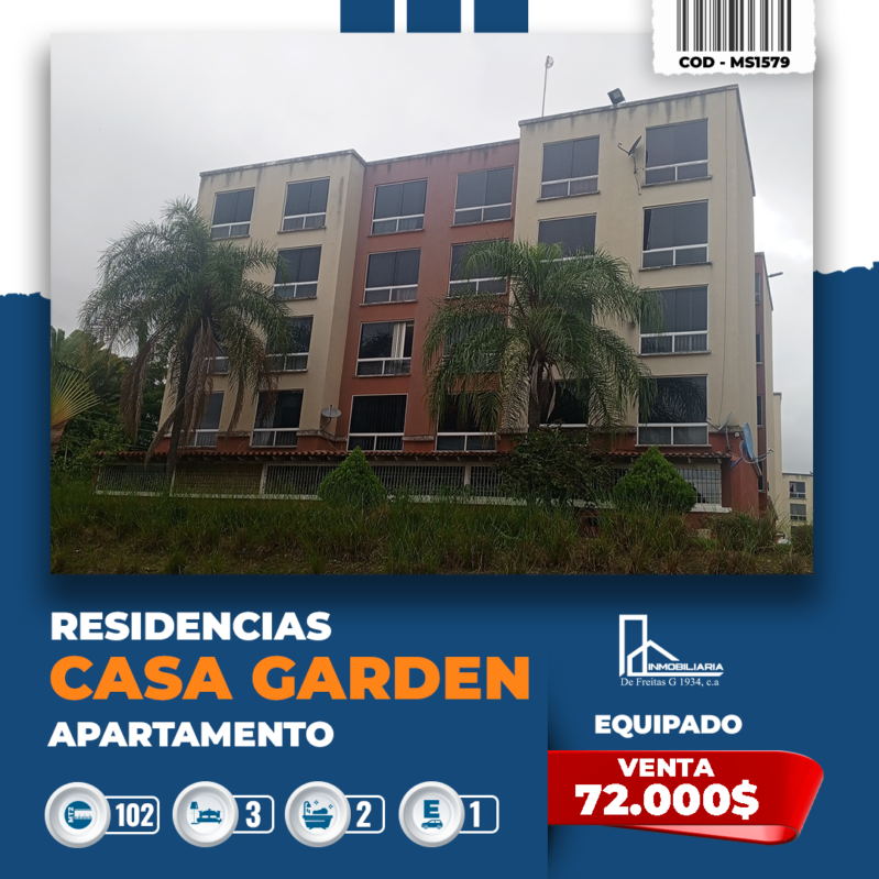 Apartamento en Casa Garden, Vista Linda. Charallave, PB