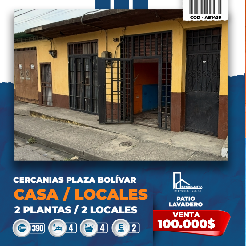 2 Casas con 2 locales en el centro de Santa Teresa.