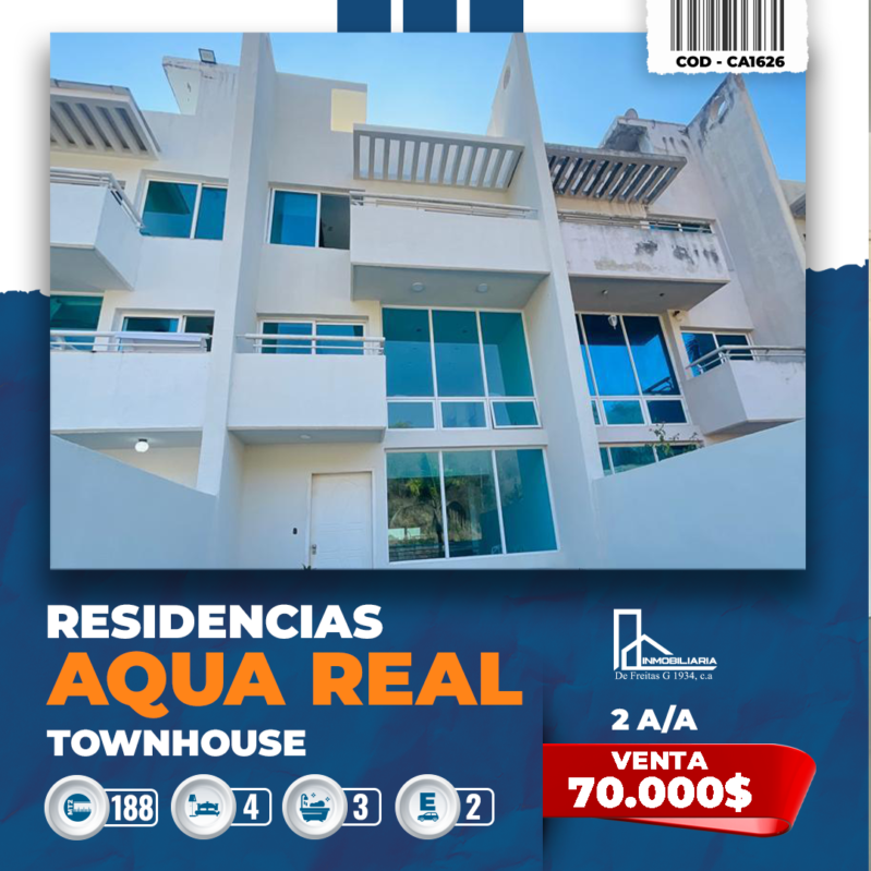 TownHouse Residencias Aqua Real- Charallave. 2