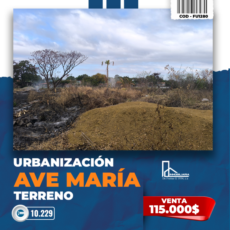 Terreno en la Urb. Ave María - San Francisco de Yare - Edo. Miranda