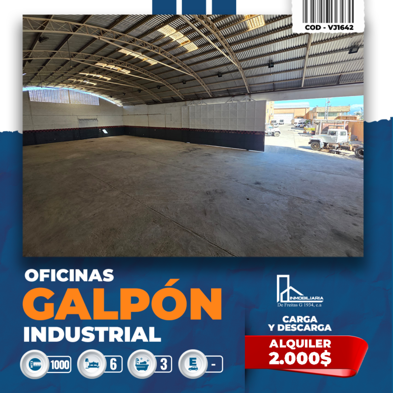 Alquiler Galpón Industrial con Oficinas