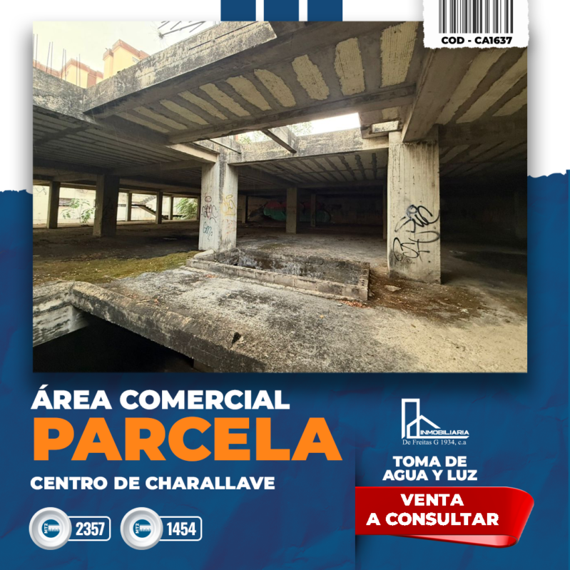 Parcela de terreno con área comercial o residencial