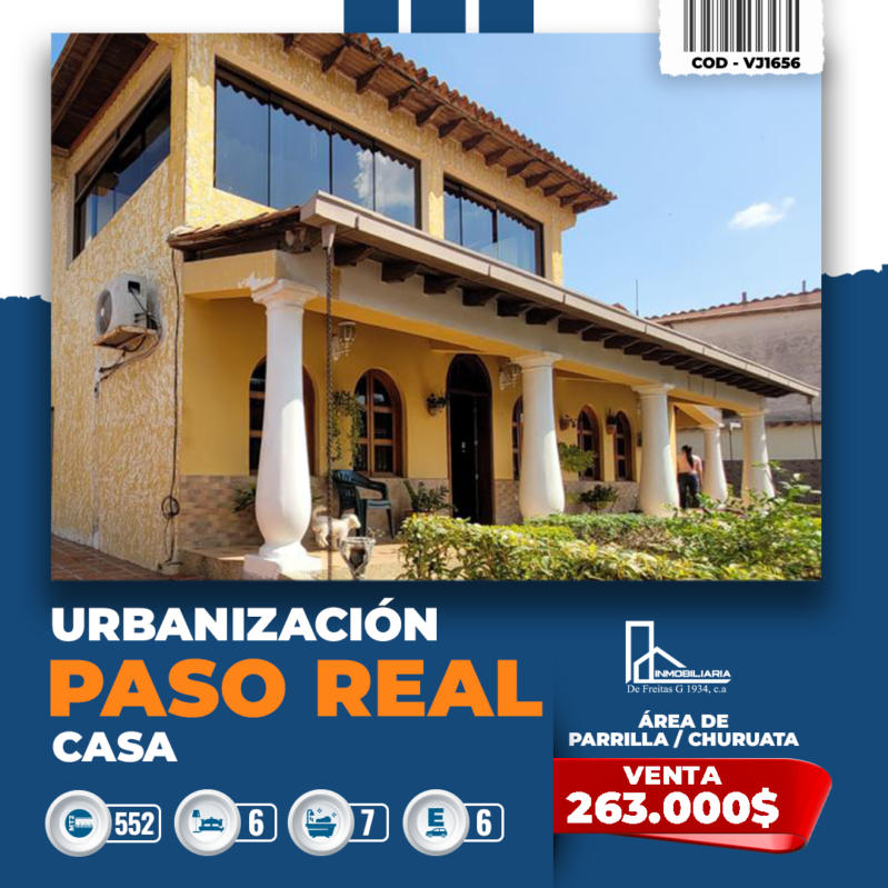 Venta Casa en la Urb. Paso Real/ Charallave.