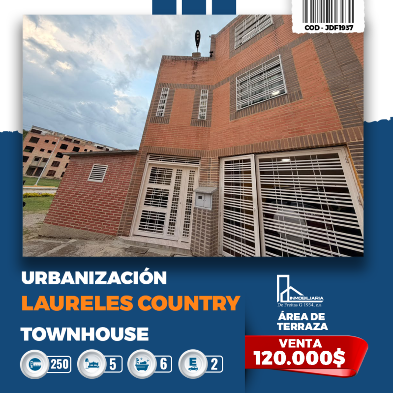TOWNHOUSE DE LUJO EN VENTA | URB. LOS LAURELES COUNTRY (CHARALLAVE)