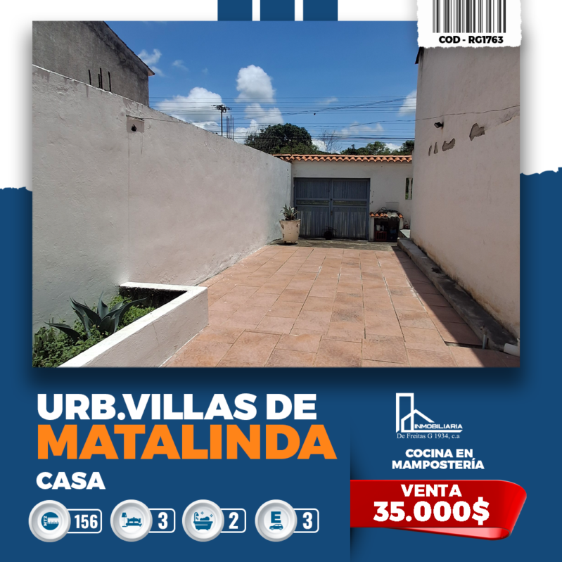 CASA DE DOS NIVELES EN VENTA | URB. VILLAS DE MATALINDA (CHARALLAVE)