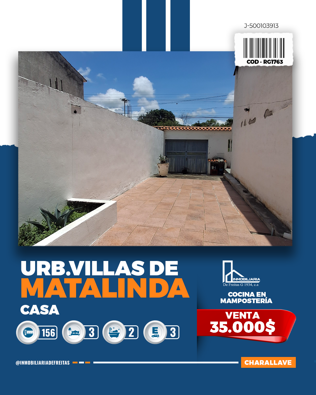 CASA DE DOS NIVELES EN VENTA | URB. VILLAS DE MATALINDA (CHARALLAVE)
