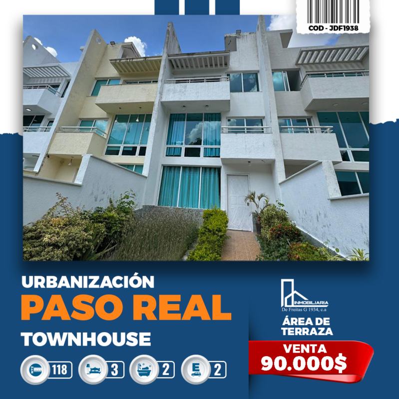 TOWNHOUSE EN VENTA | URB. PASO REAL (CHARALLAVE)